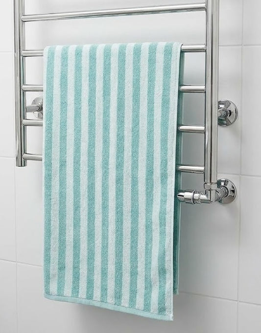 Aqua Striped Bamboo Towel