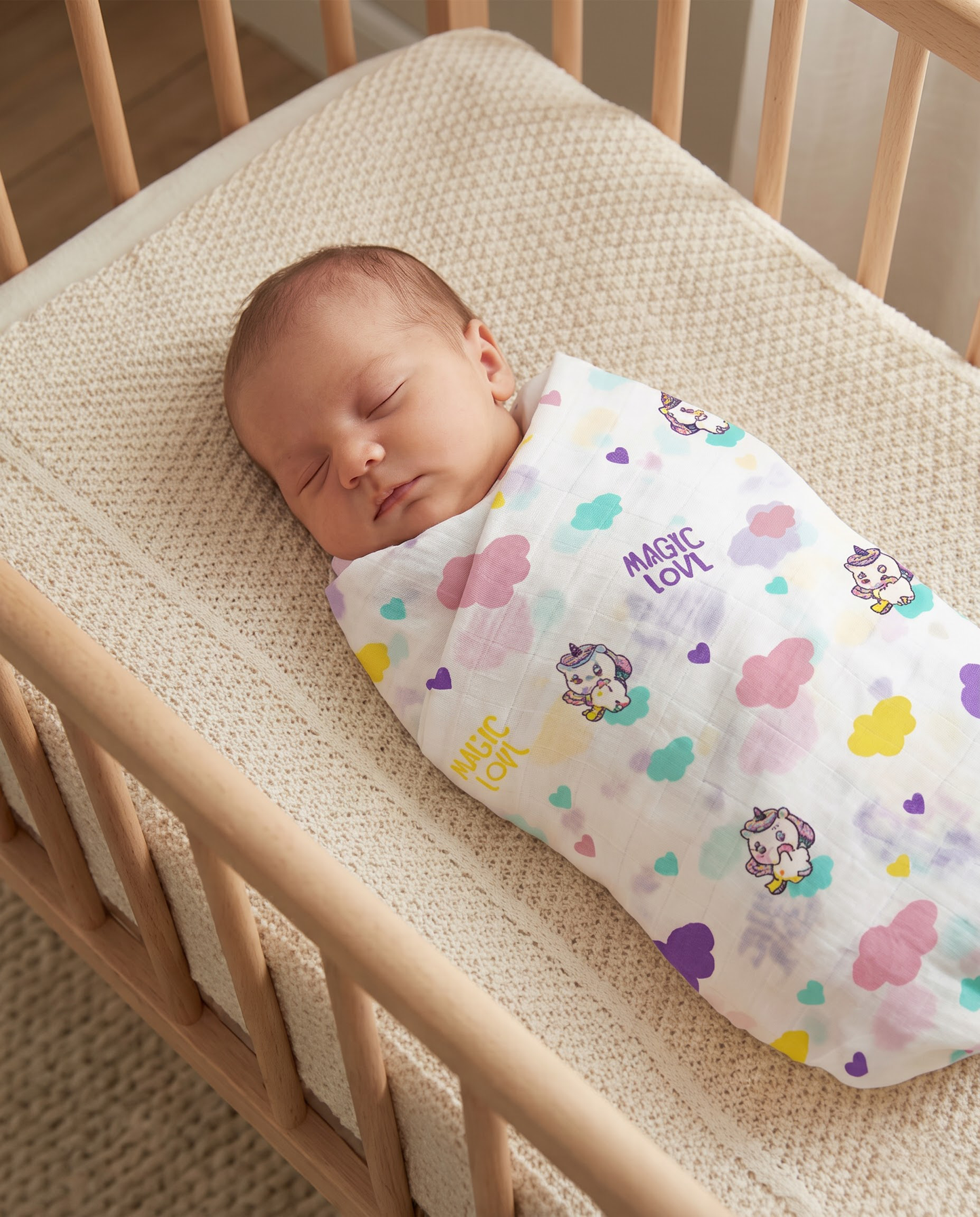Magic Love Unicorn Muslin Swaddle Towel