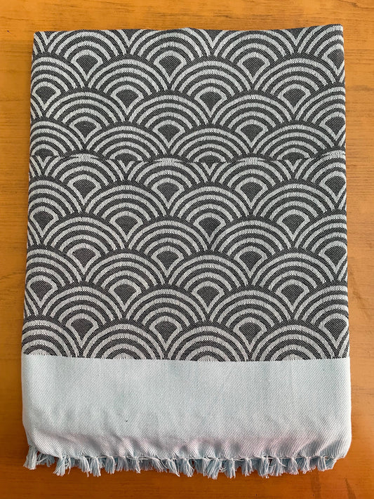Gray Rainbow Print Jacquard Blankets