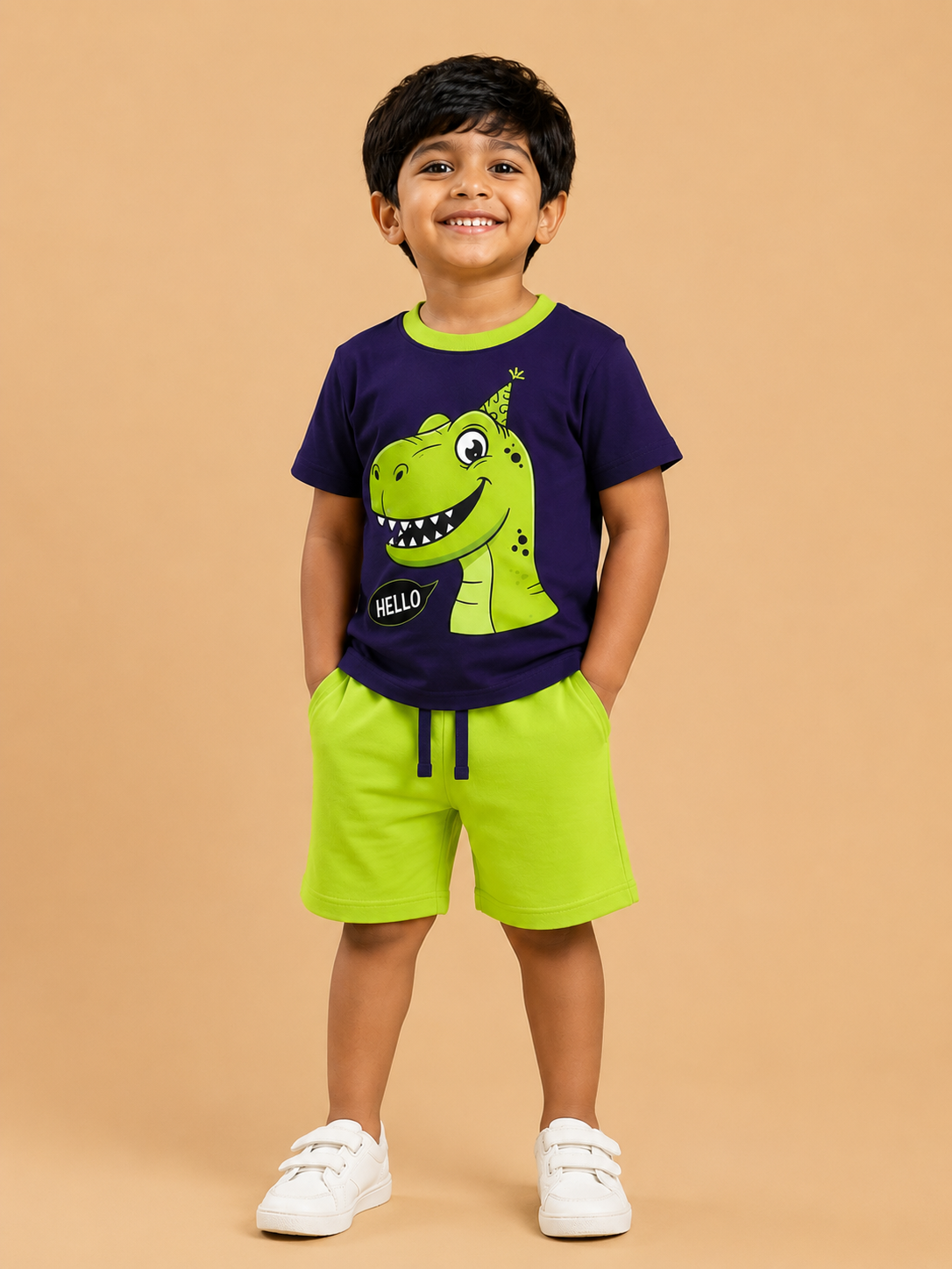 Hello | Kids Printed Tee and Short