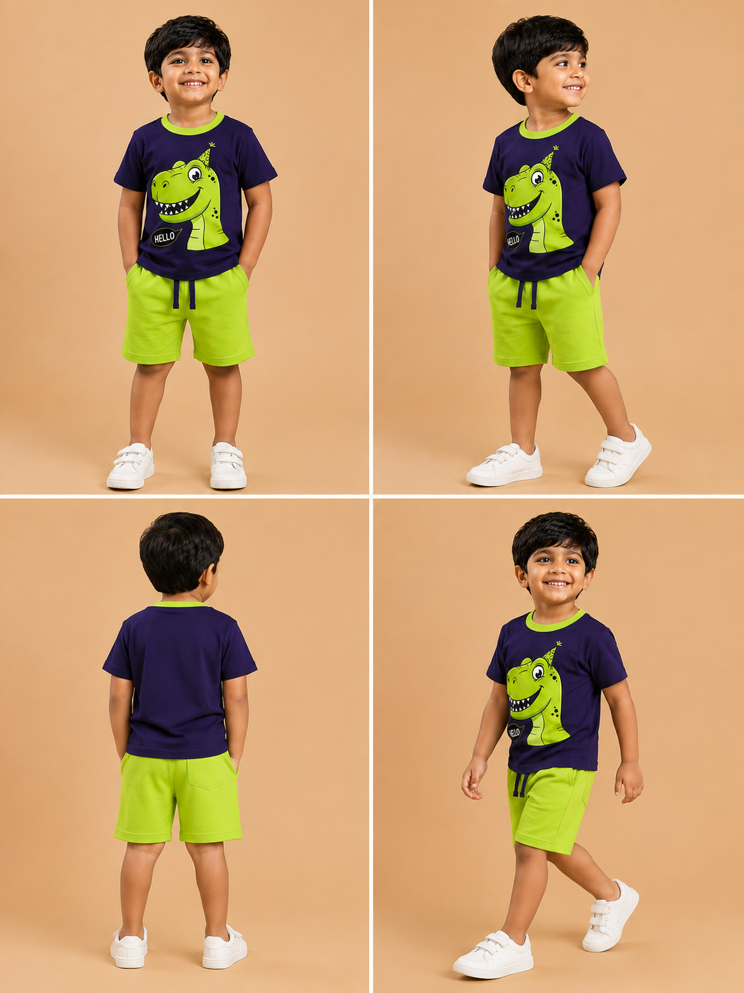 Hello | Kids Printed Tee and Short