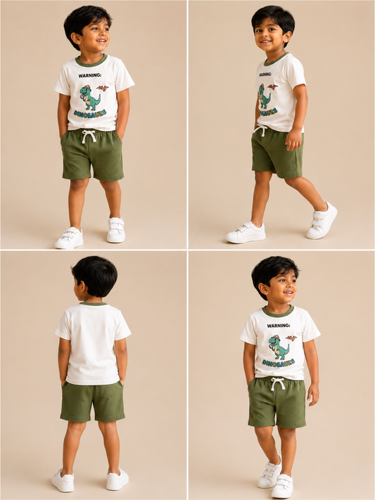 Dinosaurs | Kids Printed Tee and Short