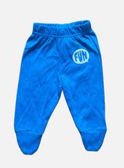 Baby Footed Pant - Blue Fun