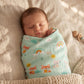 Rainbow Fox Muslin Swaddle Towel