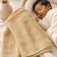 Beige Leaf Muslin Swaddle Towel