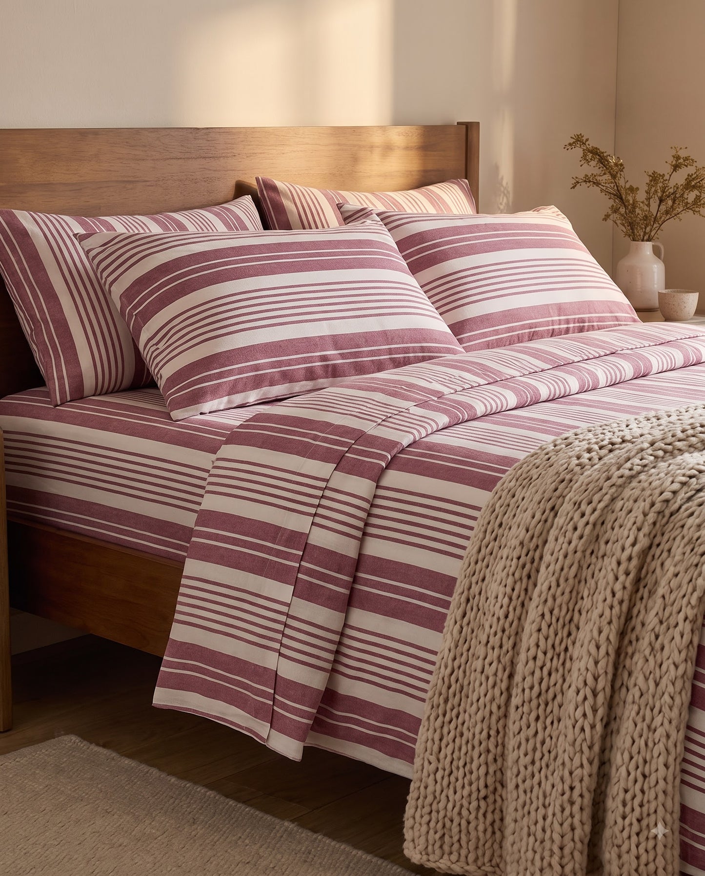 Red Stripe Bedsheet