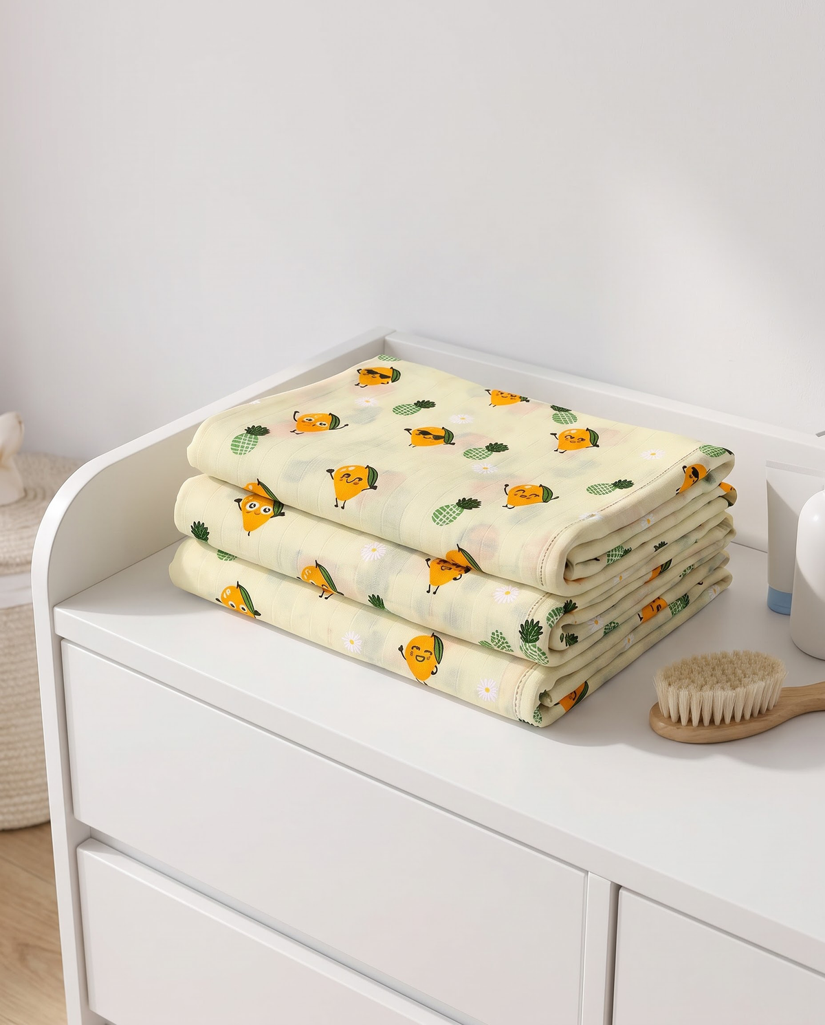 Mango Pineapple Muslin Swaddle Towel