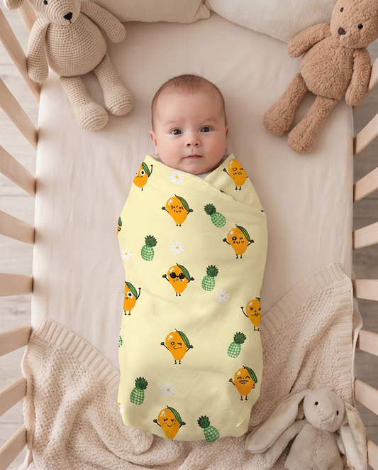 Mango Pineapple Muslin Swaddle Towel