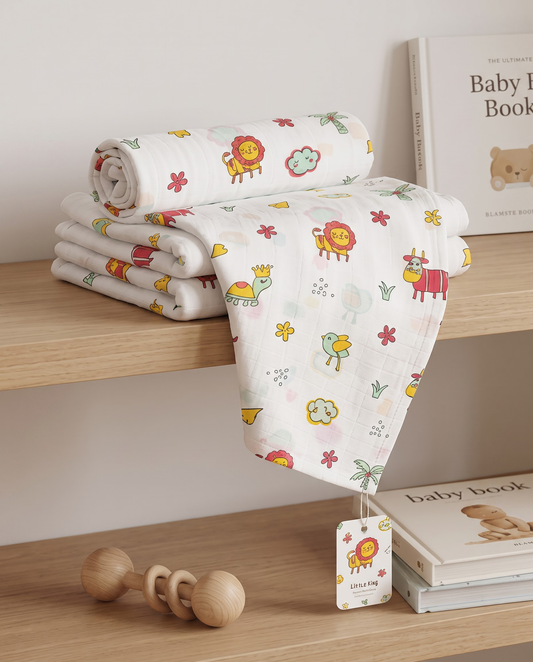 Lion turtle Muslin Swaddle Towel