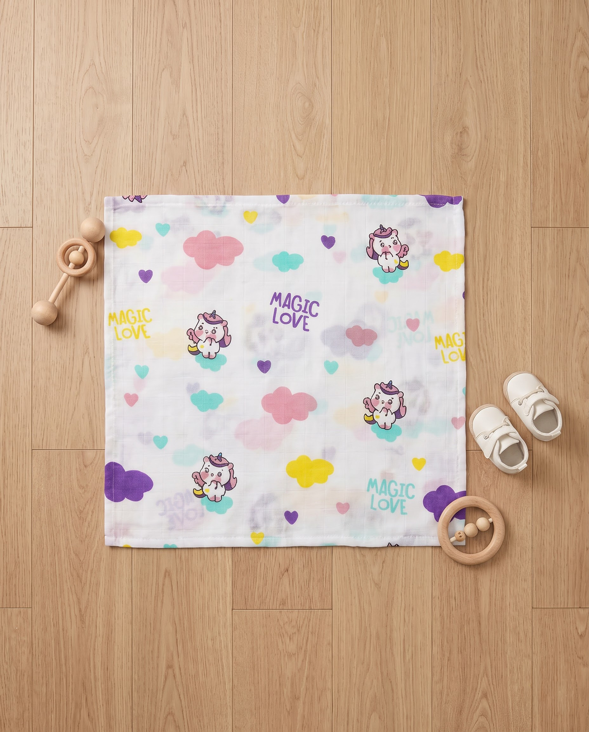 Magic Love Unicorn Muslin Swaddle Towel