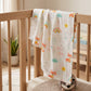 Rainbow Fox Muslin Swaddle Towel