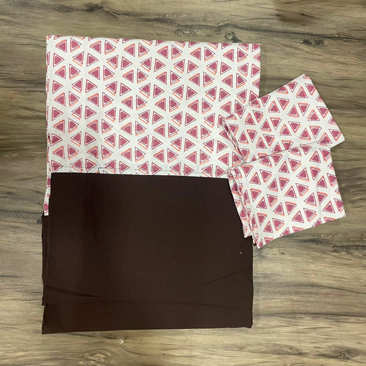 King Size Border Bedspread Triangle With Dark Brown Border