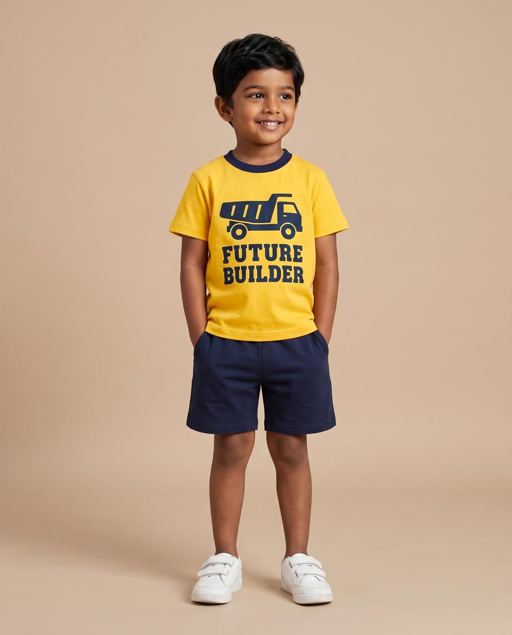 Future Builder | Kids Printed Tee and Short