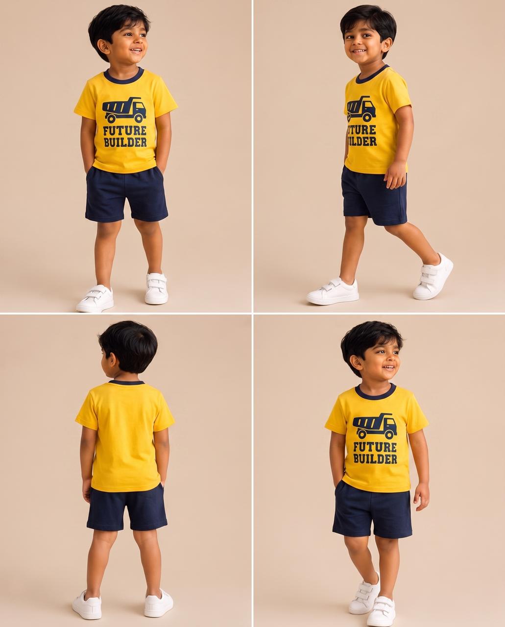 Future Builder | Kids Printed Tee and Short