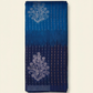 Blue Floral Jacquard Saree folded view