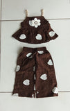 Brown Heart Top Pant Set