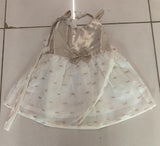 Cream Gold Bow Party Frock