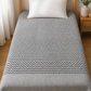 Dark Gray Zig Zag Print Single Cot Bedsheet bed mockup slight zoom