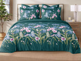 Emerald garden floral bedspread 90 x 100