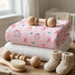 Pink Owl and Bunny Muslin Swaddle Towel