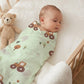 Tractor and Tree Muslin Swaddle Towel