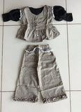 Grey Ruffle Top Pant Set