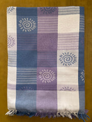 Blue & Purple Chakra Print Jacquard Blankets