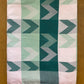 Green Zig Zag Print Jacquard Blankets