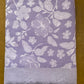 Lavender Base Flower Print Jacquard Blankets