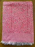 Red Base Drops Print Jacquard Blankets