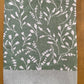 Light Green Base Plant Print Jacquard Blankets