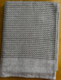 Light Gray Zig Zag Print Single Cot Bedsheet