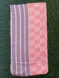 Violet & Red Lines Checked Print Bamboo Towel