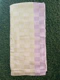 Light Green & Purple Lines Checked Print Bamboo Towel