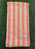 Red & Light Green Stripe Print Bamboo Towel