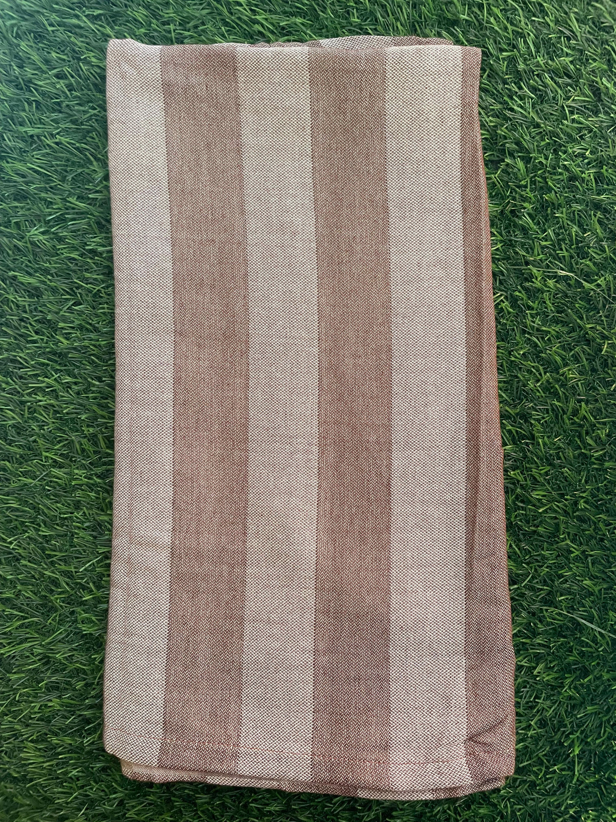 Light Brown Stripe Print Bamboo Towel