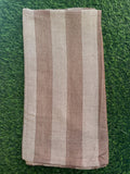 Light Brown Stripe Print Bamboo Towel