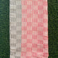 Red & Gray Lines Checked Print Bamboo Towel