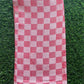 Red Checked Print Bamboo Towel