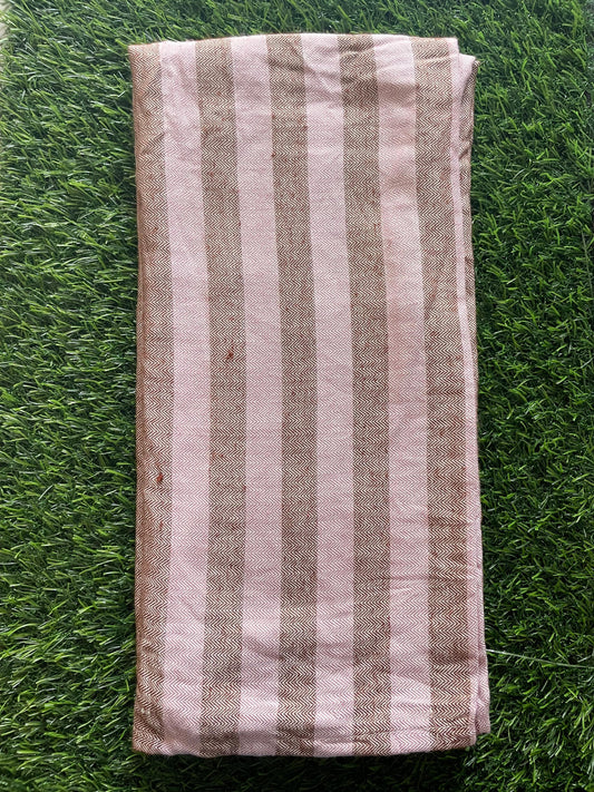 Brown Stripe Print Bamboo Towel