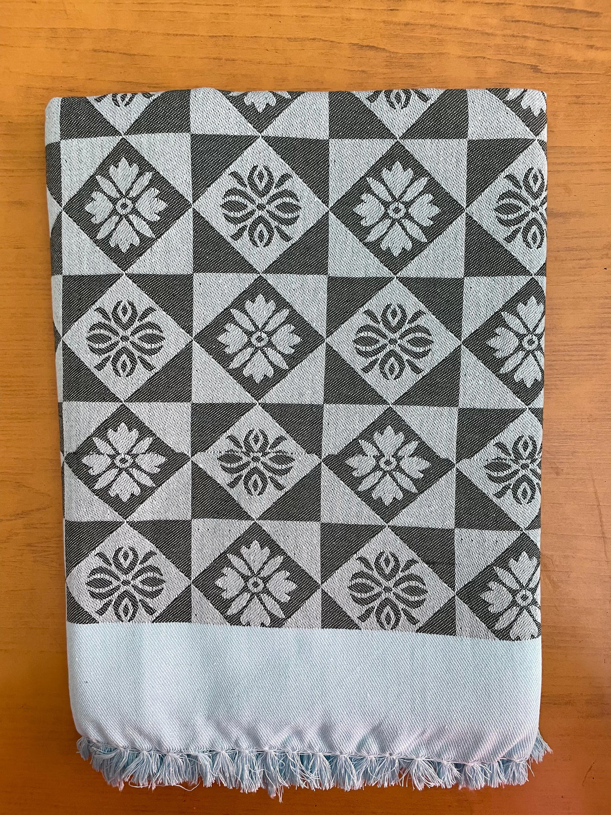 Green Rangoli Print Jacquard Blankets