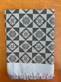 Green Rangoli Print Jacquard Blankets