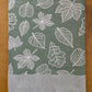 Green Base Leaf Print Jacquard Blankets