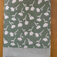 Green Base Lotus Print Jacquard Blankets
