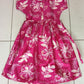 Magenta Floral Kids Dress