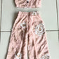 Peach Floral Top Pant Set