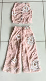 Peach Floral Top Pant Set