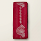 Red Peacock Jacquard Saree folded view