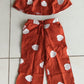 Rust Heart Top Pant Set